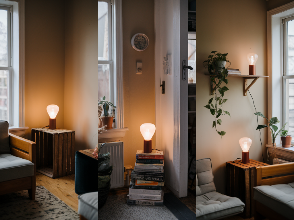 How to turn a single thrifted lamp into three mood‑lighting setups for tiny living rooms