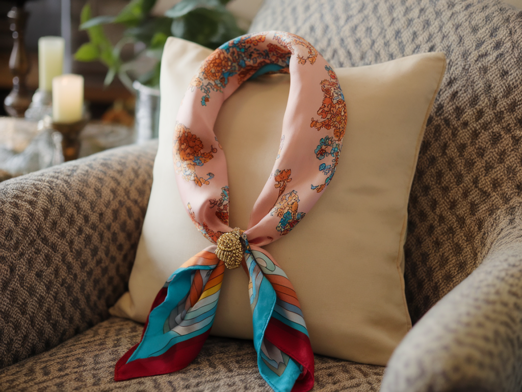 How to make a forgiving no‑sew cushion cover from an old scarf in 20 minutes