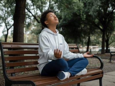 Which two‑minute breathing break calms a rising panic and exactly when to use it during a busy day