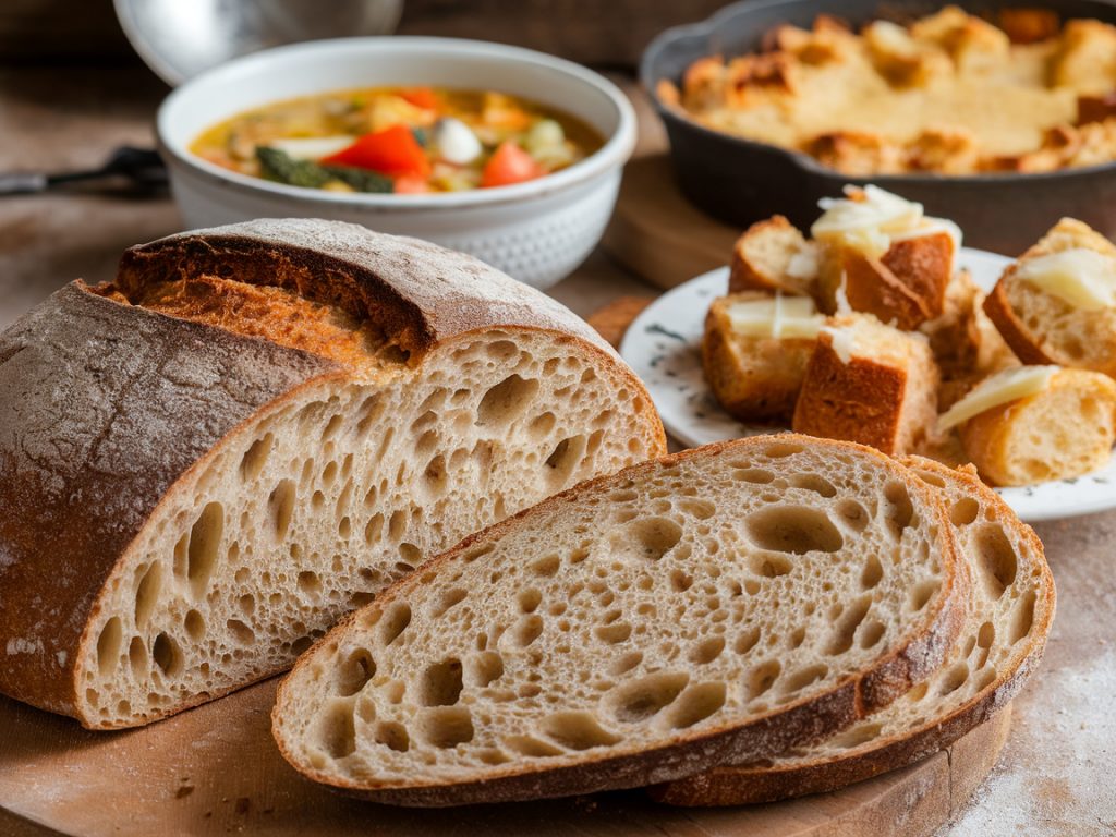How to turn a loaf of day-old sourdough into three comforting dinners in under 25 minutes