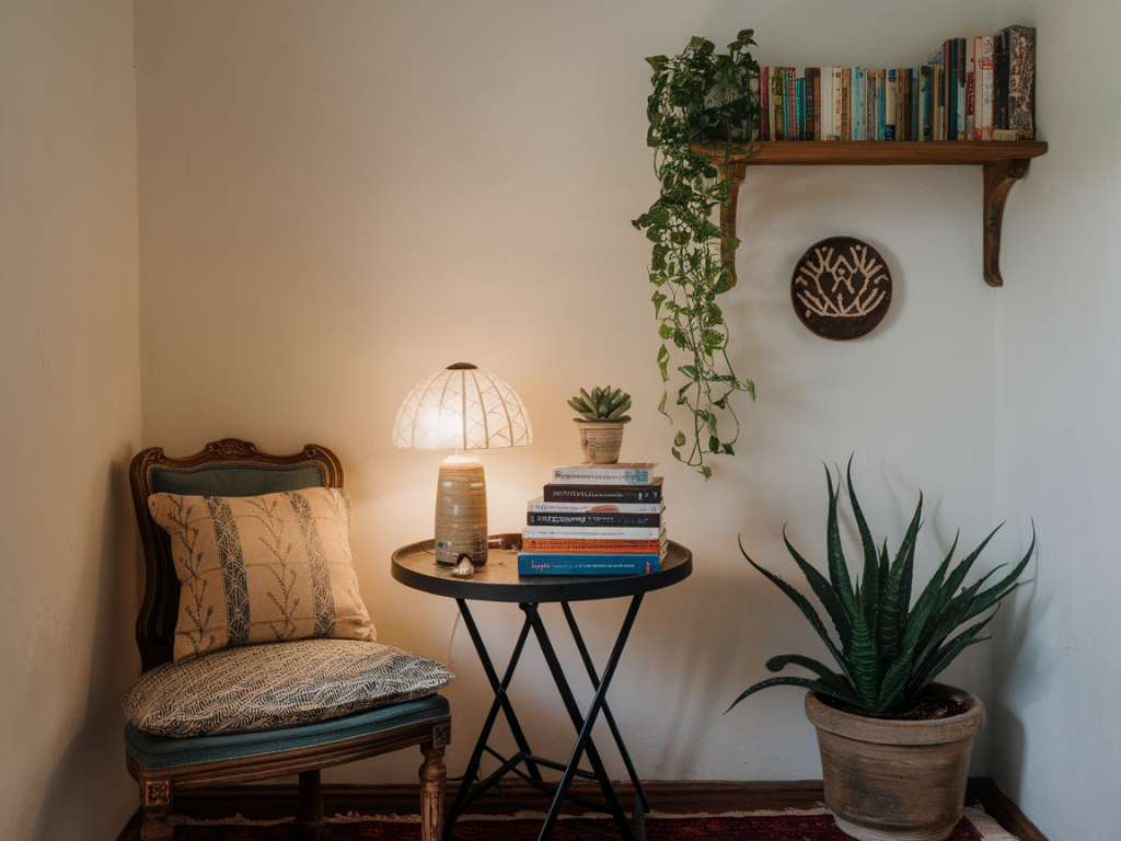 How to stage a cosy reading nook in a small corner with items you already own
