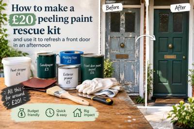 How to make a £20 peeling-paint rescue kit and use it to refresh a front door in an afternoon